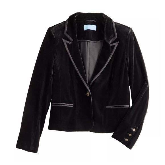 Draper James Jackets & Blazers - Women's DRAPER JAMES RSVP™ Black Long Sleeve Velvet Blazer Large